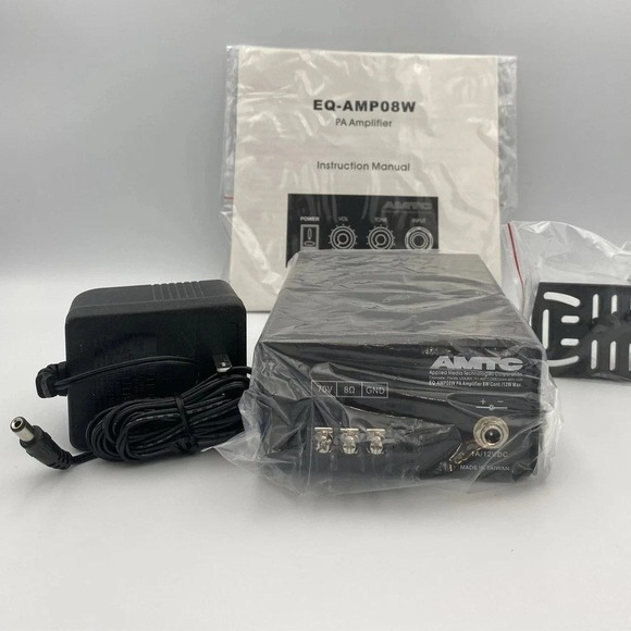 AMTC Other - AMTC Applied Media Technologies Corporation PA Amplifier 8W Cont./12W EQ-AMP08W